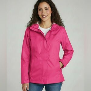 Marmot Precip Eco Full Zip Hooded Pink lightweight Rain Jacket Women’s Size S